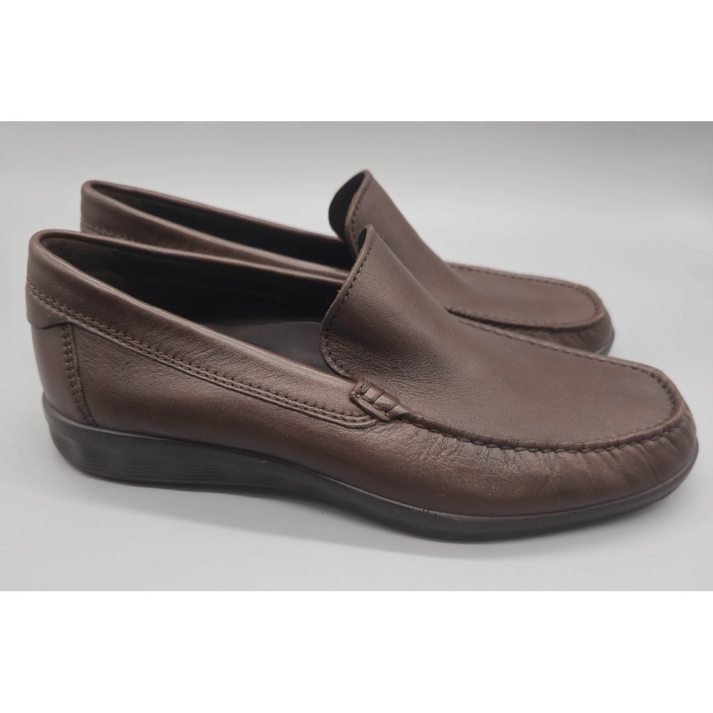 Ecco S Lite Moc Loafers Shoes Mens Size 7-7.5 US 41 EU Brown Leather EUC
